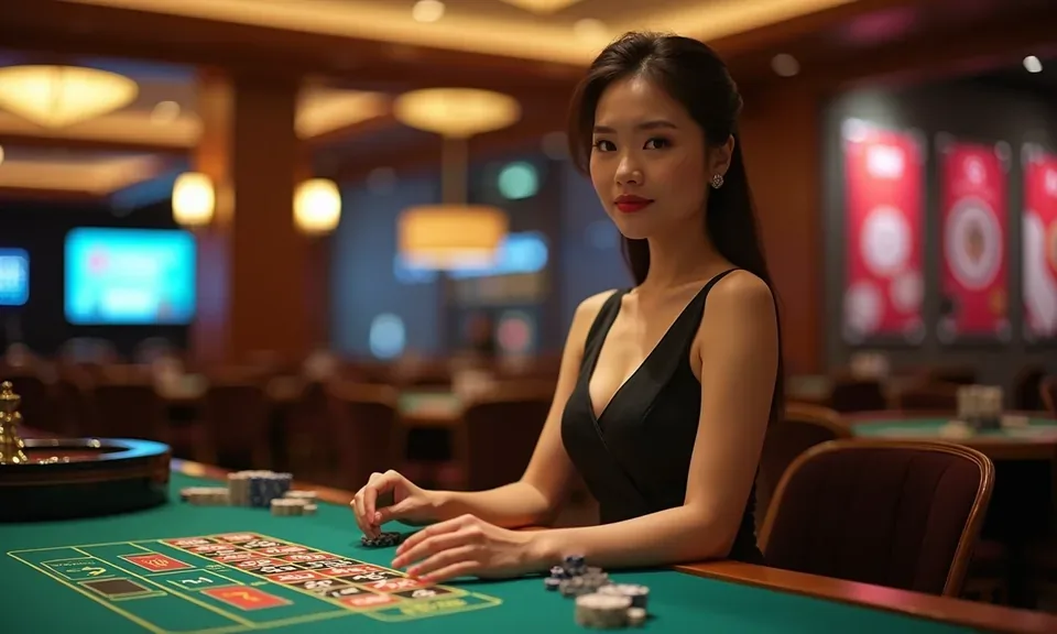 Bàn dealer thật, phát video liên tục